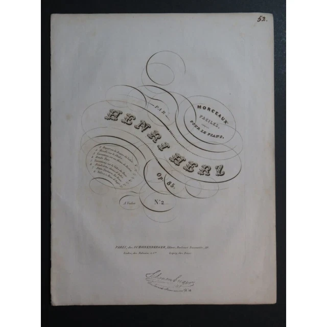 HERZ Henri Rondo sur la Chalet Piano ca1840 2