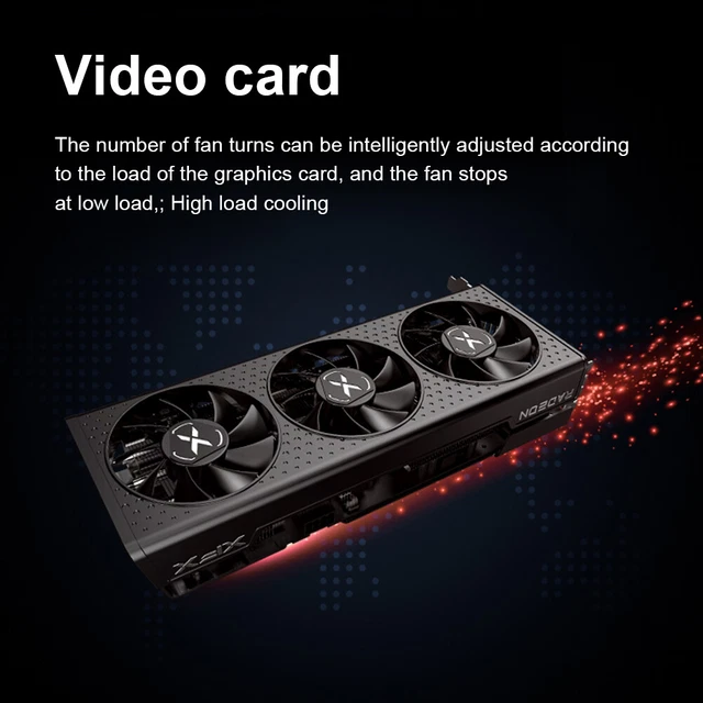 Scheda video XFX RX6650 8 GB 128 bit GDDR6 computer desktop accessori PC 3