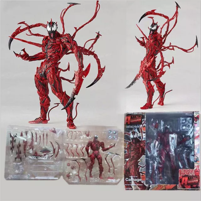 Red Venom Carnage Action Figure Spider Man Statue Marvel Legend Toy Gift Boxed 2
