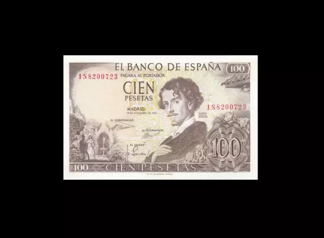 19.11.1965 BANK OF SPAIN 100 PESETAS **MADRID** "S" (( aUNC ))