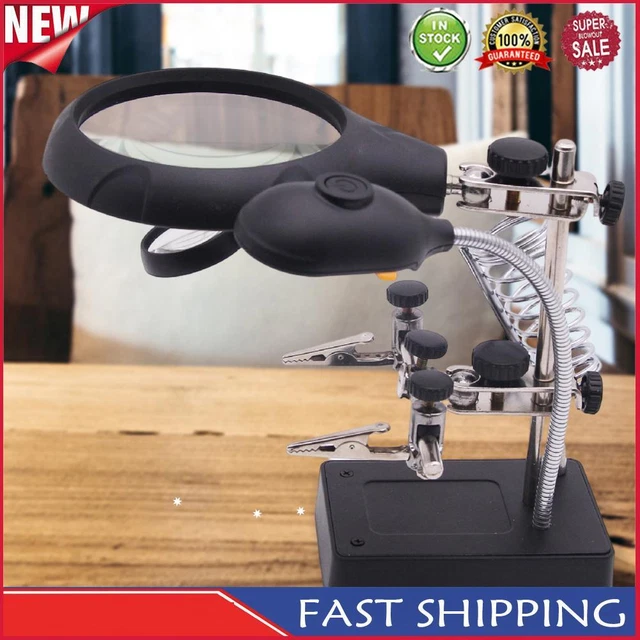 3X 5X 8X Desktop Magnifying Glass Magnifying Glass Stand for Soldering Repair