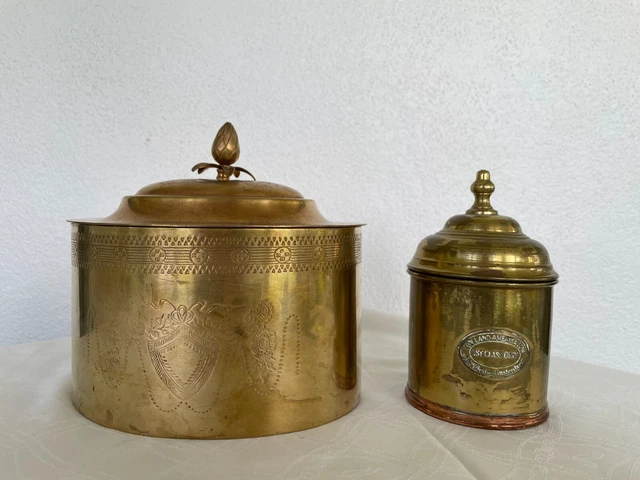 Set 2 Andrea By Sadek  Holland America Art Solid Brass Box Pineapple Conteiner