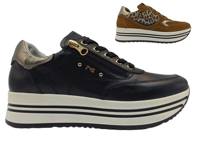 Scarpe per donna Nero Giardini I205279D sneaker casual comode in pelle alla moda