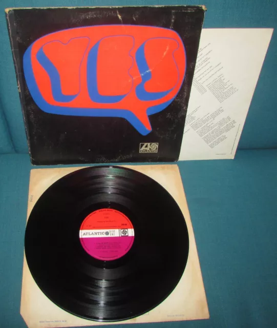 YES Yes ORIG 1st UK ATLANTIC 1969 PLUM & RED + Lyric Sheet A 1   B 1