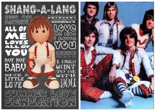 Inspired by Bay City Rollers Blank Card Greeting Birthday NOT 3D 2