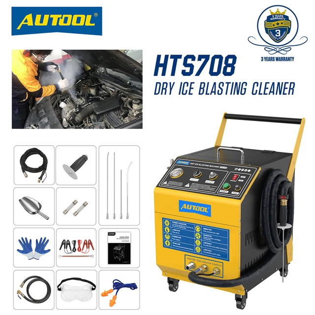 DRY ICE BLASTER Engine Carbon DRY ICE Blasting Cleaning Machine w/Spray