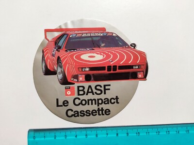 Autocollant Basf Chromodioxid Super II Timbre Vintage 80s Original 