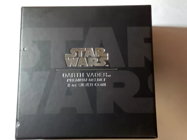 2019 $5 2oz Silver Coin. Star Wars. Helmet Collection. Darth Vader.