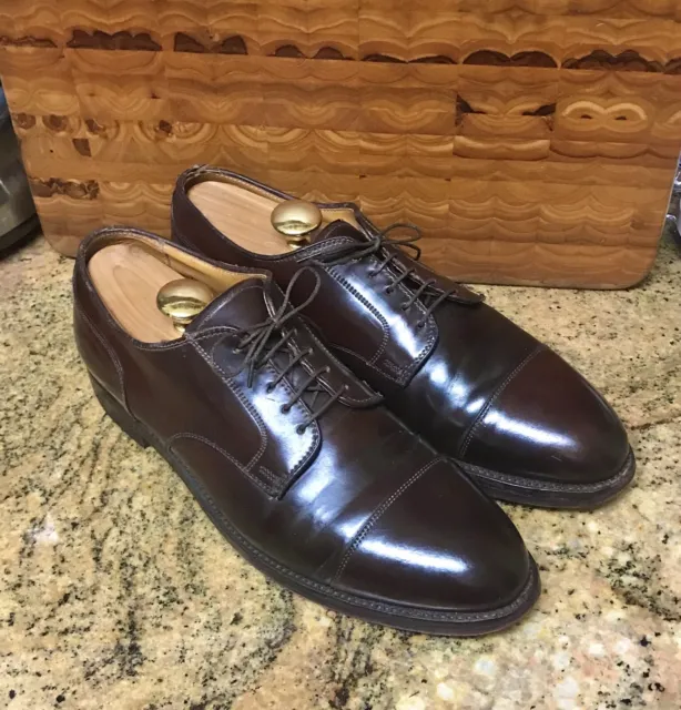 BROOKS BROTHERS ALDEN Shell Cordovan Cap Toe Shoes $84.95 - PicClick