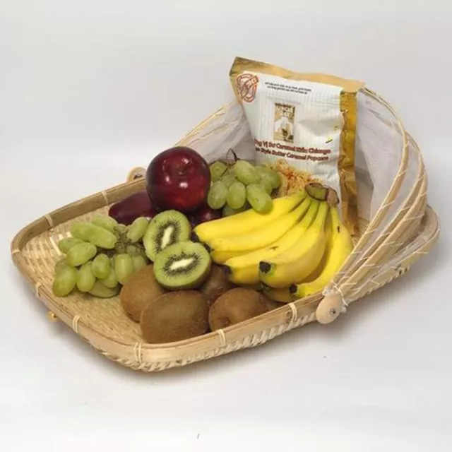 Picnic Basket Water-proof No Odor Hand-Woven Storage Basket Bamboo 2