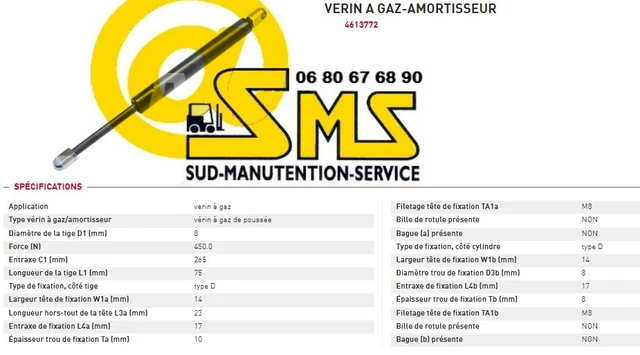 Ressort De Timon Pour Transpalette électrique MIC - Réf. 059409000, Neuf, Fabrication Française