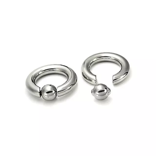 Surgical Steel Easy Pop Bead Spring Loaded Captive Bead Ring Body Jewelry