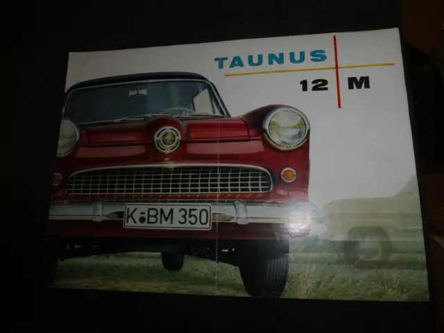 Vintage original NL Ford Taunus 12 M Prospekt Brochure von 1968 Top