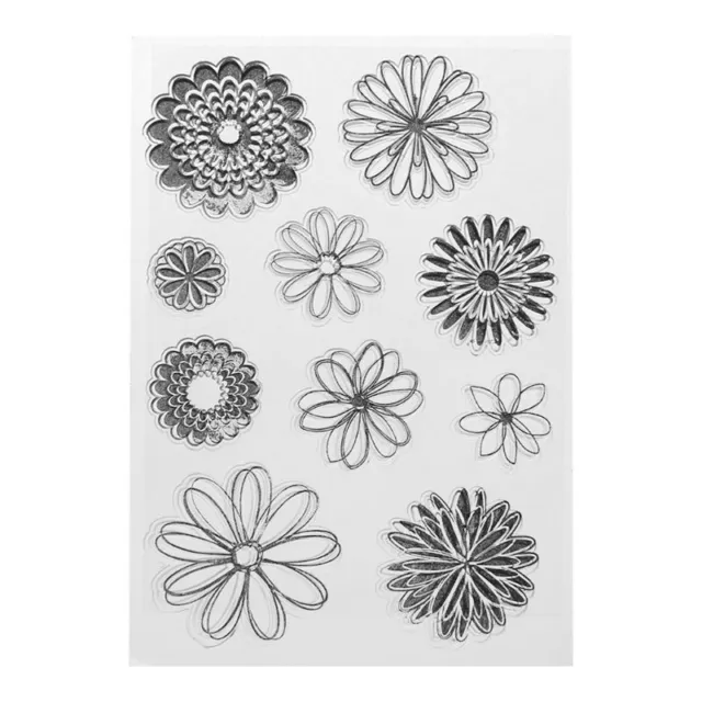 Clear Stamp Flower Transparent Silicone Stamps Seal for DIY Scrapbooking Emboss