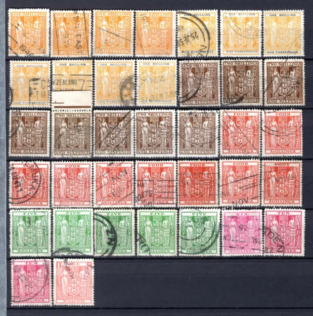 Nueva Zelanda - Selección fiscal postal usada