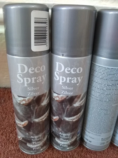 2 x Deko Spray silberfarben 150ml