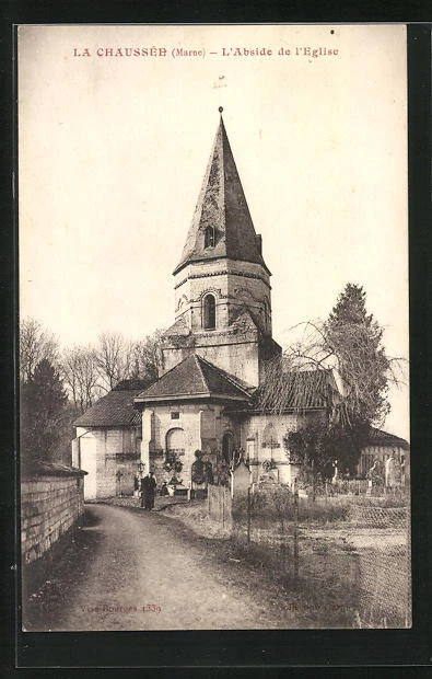 CPA La Chaussée, L´Abside de l´Eglise