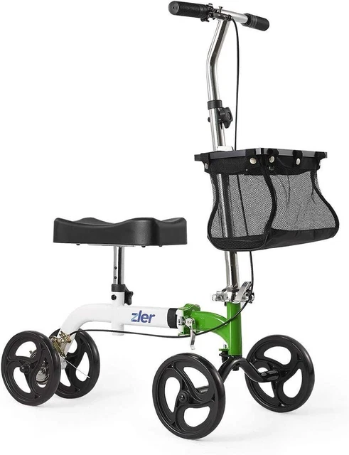 Zler 300lbs Knee Scooter Deluxe Steerable Medical Knee Walker Crutch Alternative