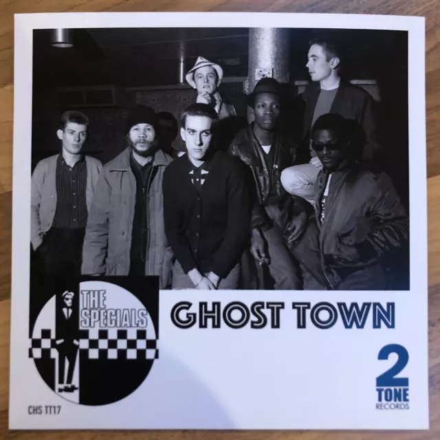 The Specials  Ghost Town 7" 45 2 Tone Vinyl Record single with Unique Cover