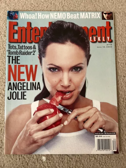 Entertainment Weekly Magazine ANGELINA JOLIE Cover July 2003 MINT Tomb Raider 2