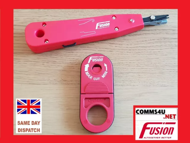 CYCLOPS + IDC TOOL Cable Stripper Cutter Punch Down Cat5e Data Voice Fibre RED