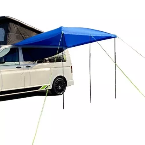 Universal Blue Campervan Trailer Sun Canopy Sunshade Motorhome Van 2.5m x 2.5m