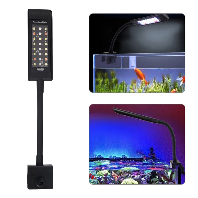 24 LED Super Slim Fish Tank Clip-on Lamp Aquarium Light for Aquatic Grow Plant
