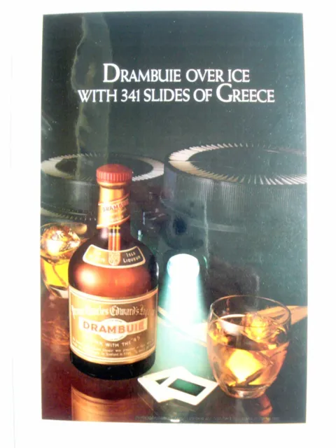 1981 Ad Drambuie Over Ice with 341 Slides of Greece