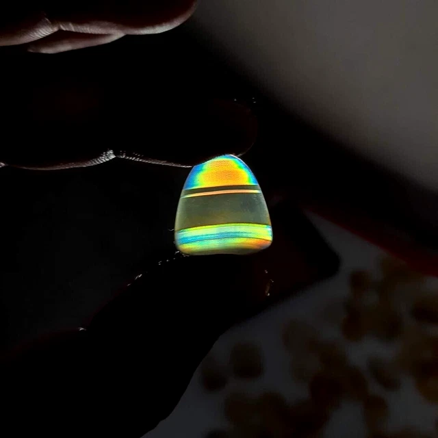 8ct Natural Extra Fine Iris Agate Cabochon Rainbow Agate Untreated Unheated