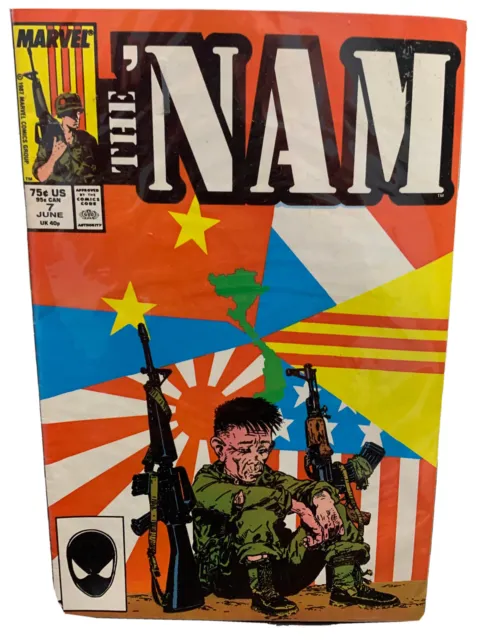 Marvel 25th Anniversary The 'Nam June 1987 Issue #7 Free Shipping