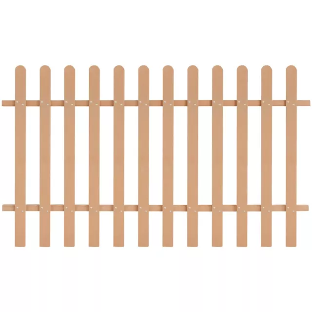 Outdoor Garden Fence Panel Barrier WPC Picket Fence 200 x 120  Brown New R3A4