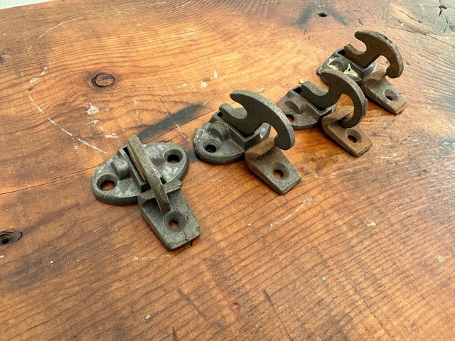 Lot of Vtg. Victorian Cast Iron Window Shutter Fasteners Salvage with Catches