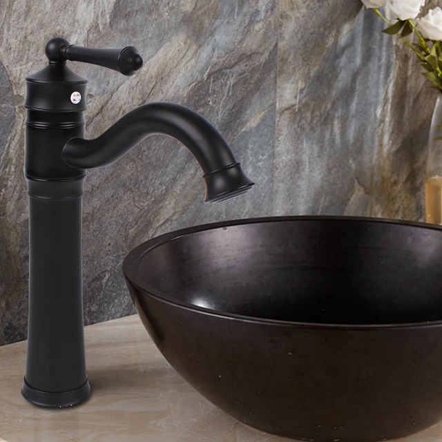Grifo vintage batería mezcladora para baño grifería negra grifería de lavabo retro