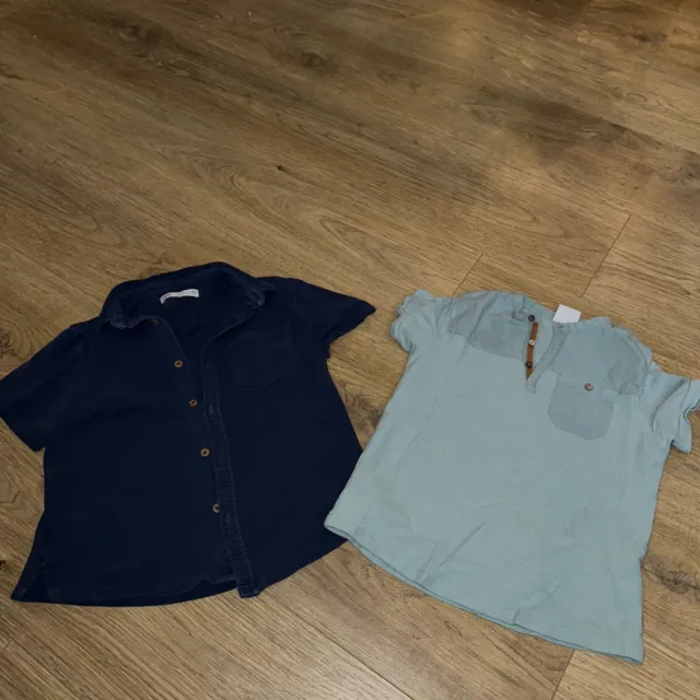 Zara Kids Age 7 X2 Tops Boys Fits Ages 6-7 Years
