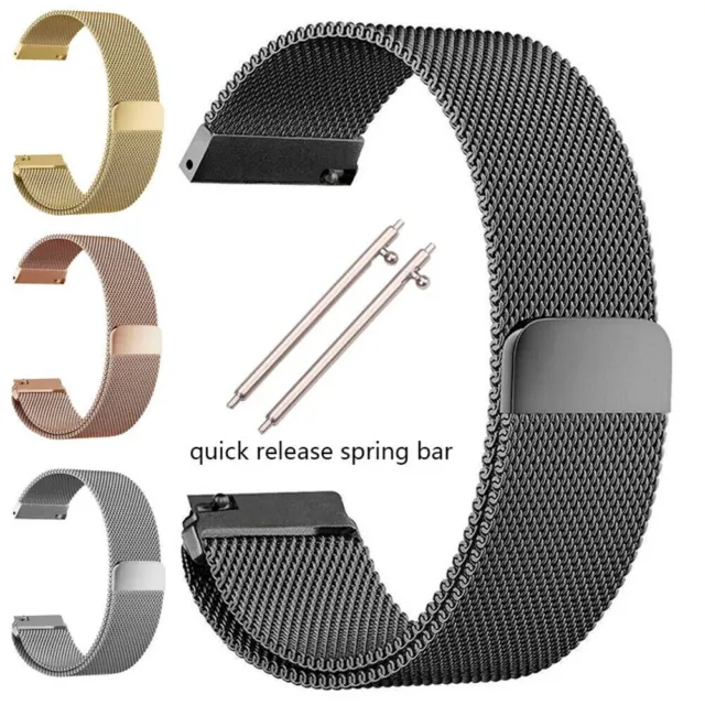 WatchStrap Band For Samsung Galaxy Watch Active 3/4/5/6/PRO S2 S3 Metal Milanese