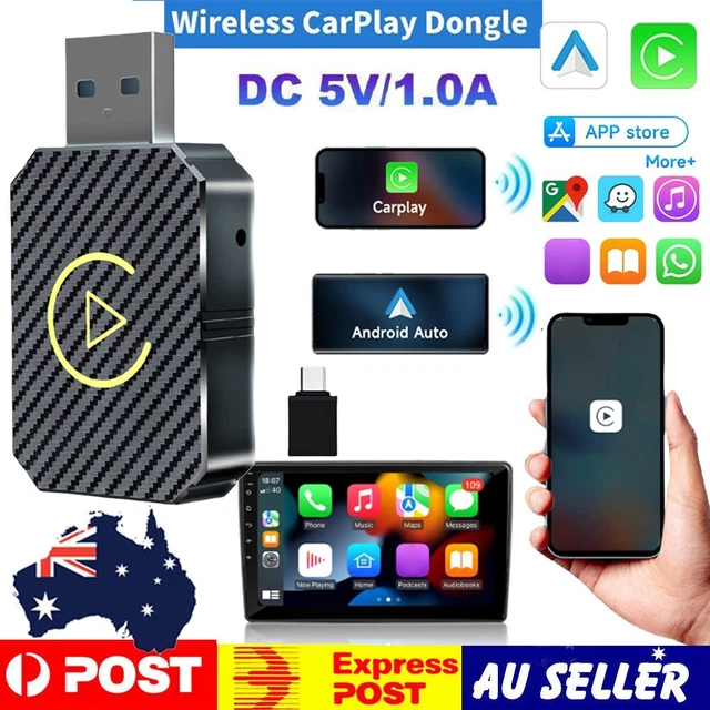 WIRELESS APPLE CARPLAY Adapter Android Auto Adapter USB Car Dongle ...