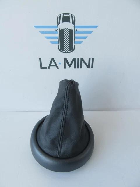 MINI originale usato in pelle nera e grigio ingranaggi surround per R50 R52 R53 #13