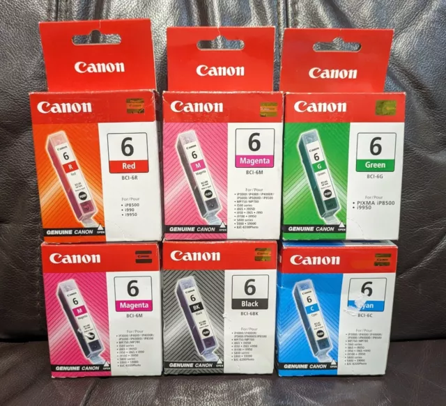 Original Canon Tintenpatronen X6 Konvolut - schwarz & mehrere Farben, neu im Karton