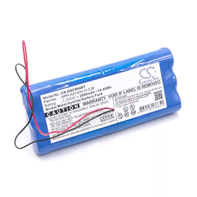 Batería para DSC Powerseries SCW9045, 9047 Wireless Control Panel 2000 mAh