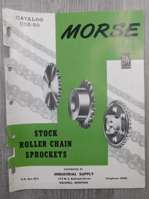 Morse Catalog C55-50 Stock Roller Chain Sprockets Industrial Supply Machinery