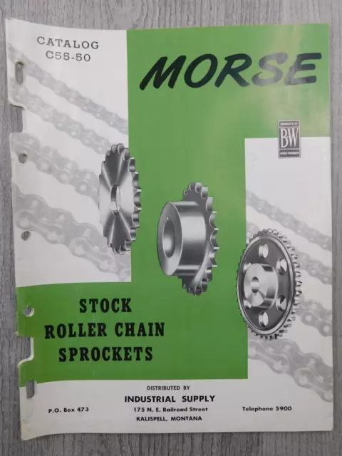 Morse Catalog C55-50 Stock Roller Chain Sprockets Industrial Supply Machinery