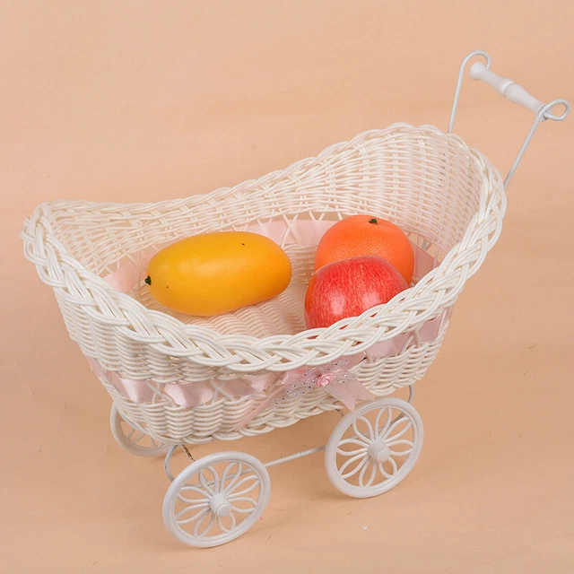 Shower Baby Pram Hamper Wicker Basket Party Gifts Boys Girls New Born Baby New