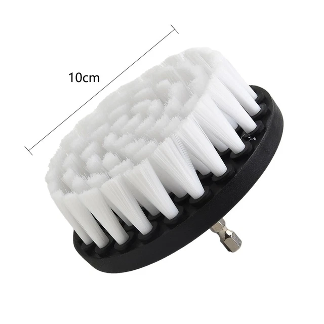 2xElectric Drill Brush Attachment For Cleaning Carpet Leather Upholstery 4 Inch