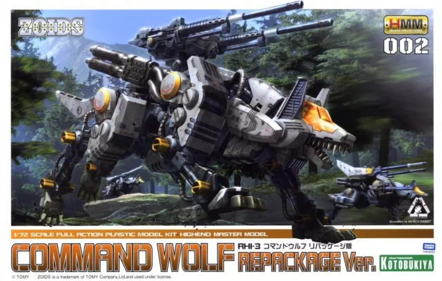 Zoids HMM002 RHI-3 Command Wolf Repackage ver. 1/72 scale model kit Kotobukiya