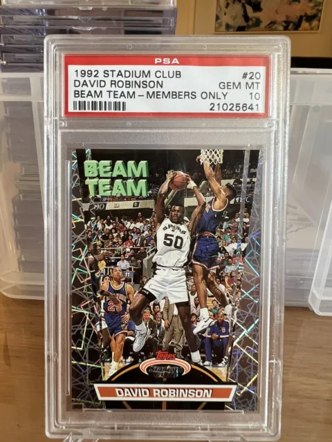 1992 Topps Stadium Club David Robinson Members Only Beam Team Gem Mint PSA 10 🔥