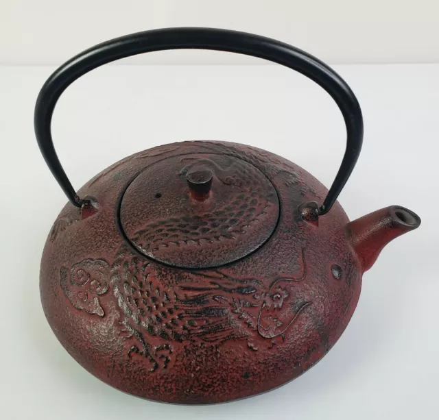 Joyce Chen Asian Collection Year of The Dragon Cast Iron Tetsubin Kettle Teapot