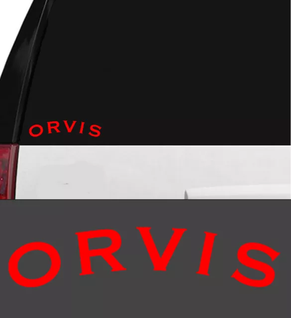 ORVIS FLY FISHING Tackle & Gear Car SUV Vinyl Die Cut Sticker Decal Red 7.5  In $4.99 - PicClick