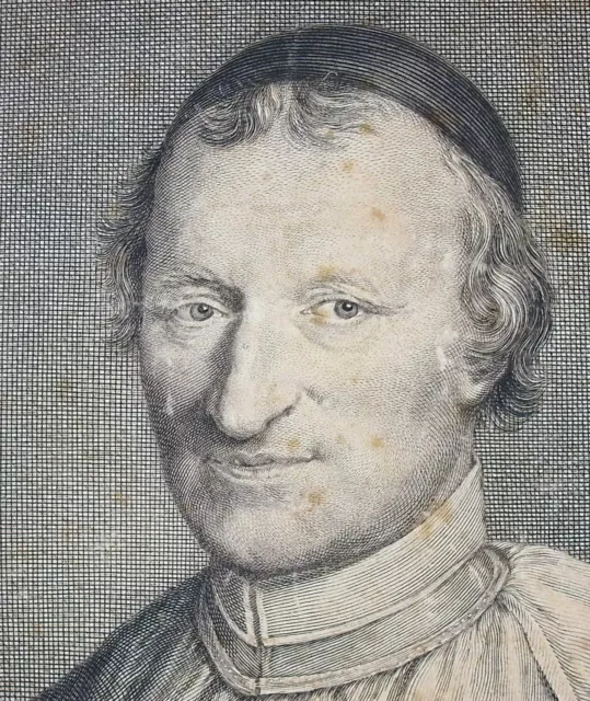Portrait de Pierre Sutaine abbé de Sainte-Geneviève par Jean Daullé 1738 gravure