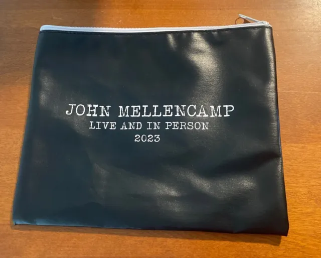 John Mellencamp Concert Live And In Person 2023 Tour Black/White Zipper Pouch