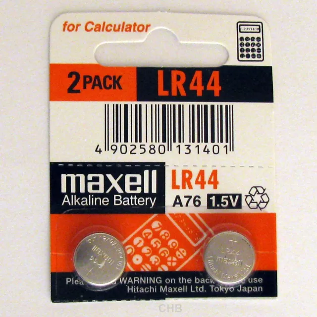 2 Batterie Neuve Lr44 Maxell A76 L1154 Ag13 357 Sr44 303